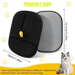 Pet Hair Removal Gloves, Static-Enhanced Pet Hair Removal Mitt, Reusable Grooming Mitt Cleaning Glove for Furniture, Carpets, Car Seats & Gentle Massage for Dogs Cats (23.5x18cm)