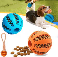 Food Dispensing Chew Ball for Dogs – Interactive, Durable Toy for Mental Stimulation, Play, and Healthy Eating, Non-Toxic and Easy to Use-Blue
