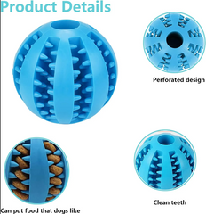Food Dispensing Chew Ball for Dogs – Interactive, Durable Toy for Mental Stimulation, Play, and Healthy Eating, Non-Toxic and Easy to Use-Blue