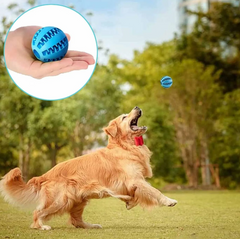 Food Dispensing Chew Ball for Dogs – Interactive, Durable Toy for Mental Stimulation, Play, and Healthy Eating, Non-Toxic and Easy to Use-Blue
