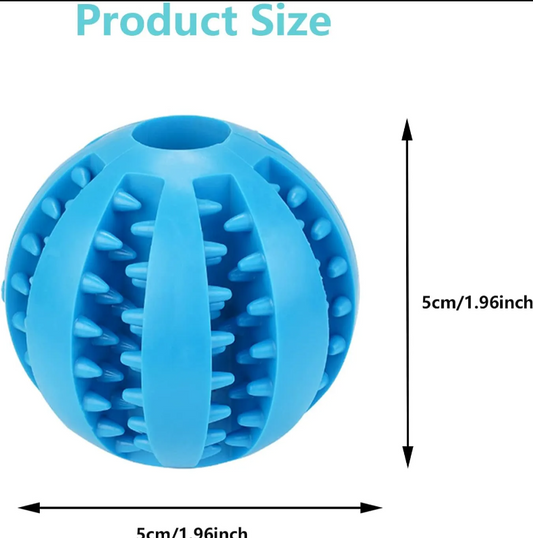 Food Dispensing Chew Ball for Dogs – Interactive, Durable Toy for Mental Stimulation, Play, and Healthy Eating, Non-Toxic and Easy to Use-Blue