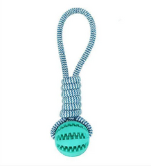 Dog Ball with Rope Interactive Dog Toy for Puzzle Feeders Dog Rope Toy Orange