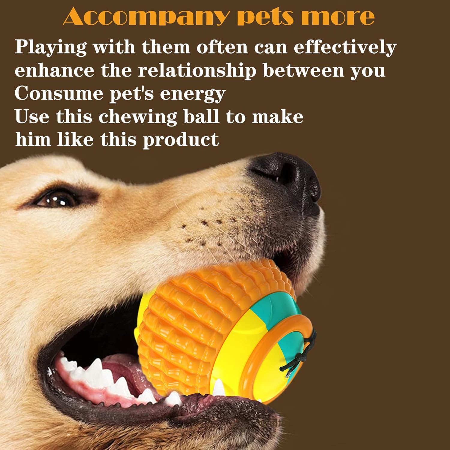 Dog Chew Toys Indestructible for Interactive Play Orange | Yoyo Ball