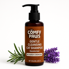 Comfy Paws Cat Shampoo | Gentle Cleansing & Deodorizing | No Harsh Chemicals | Soft, Shiny Coat | For Persian & All Breeds, Kittens to Adults