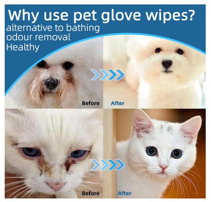 Pet Wipes Full Hand (Gloves) – 6 PCS Set of Thick Cleaning Gloves